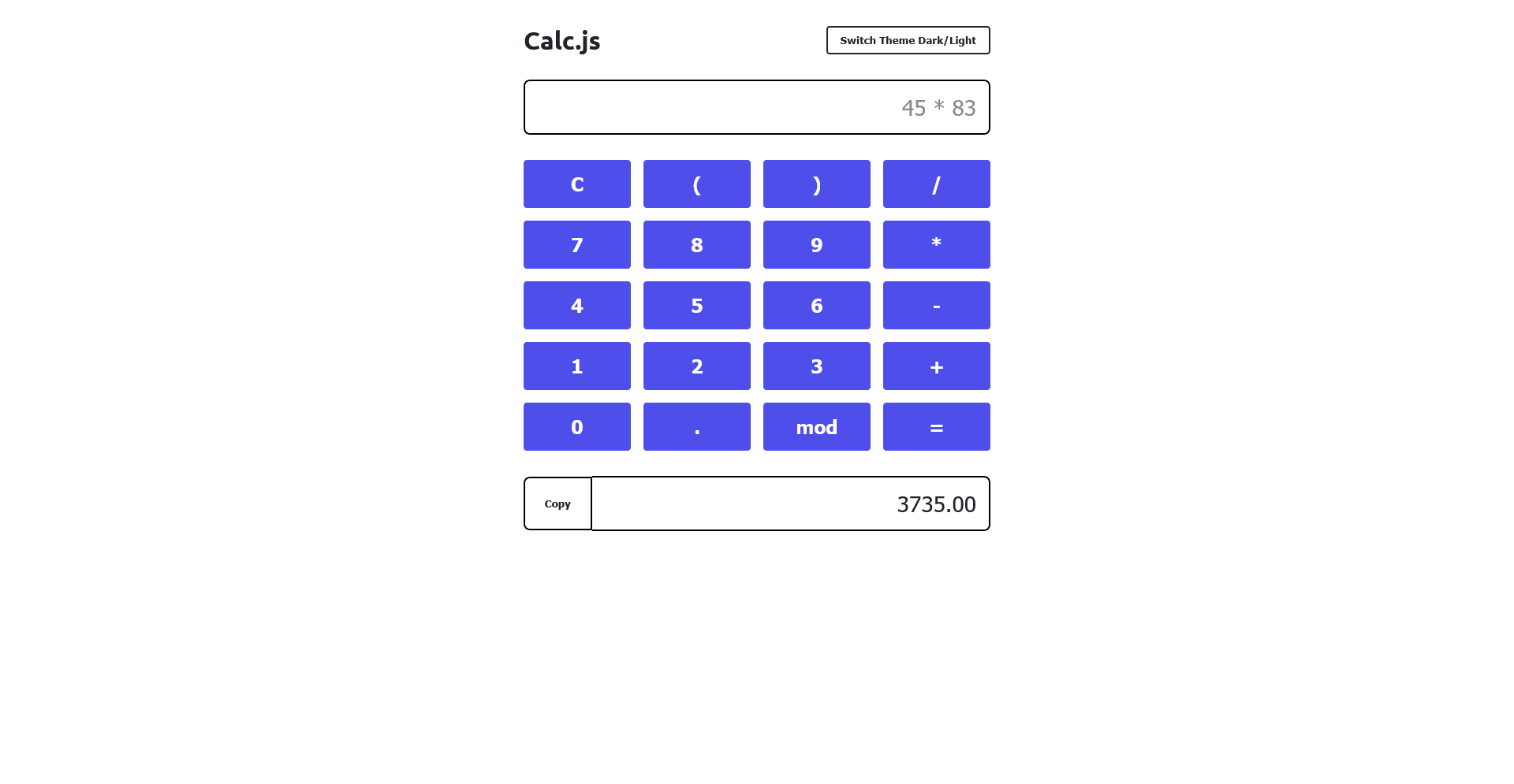 Imagem do Projeto Calculadora